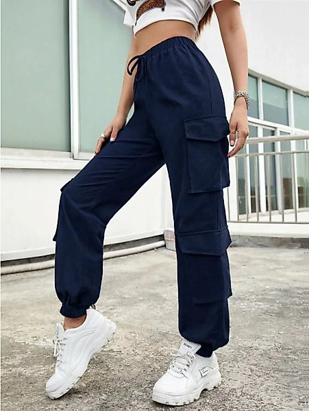KIKI Loungepants Damen-Cargohose, Jogginghose mit elastischem Bund günstig online kaufen