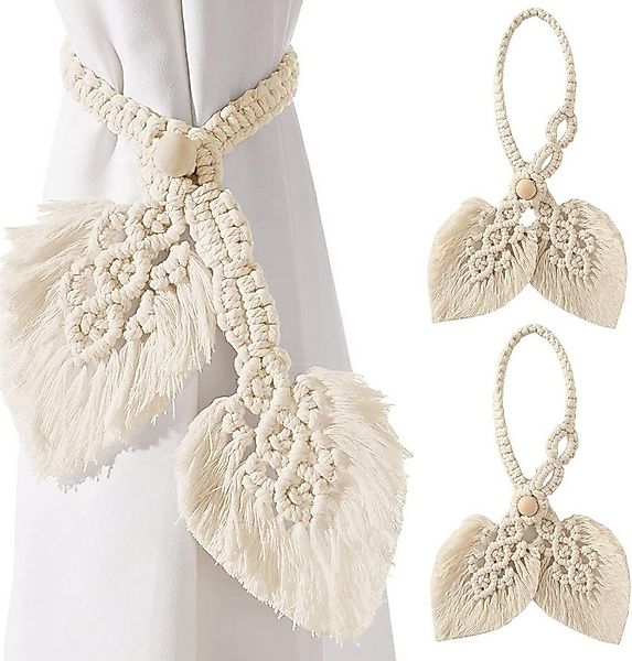 Coonoor Dekoklammer für Raffhalter Boho Gardinenhalter Natürlicher Baumwoll günstig online kaufen