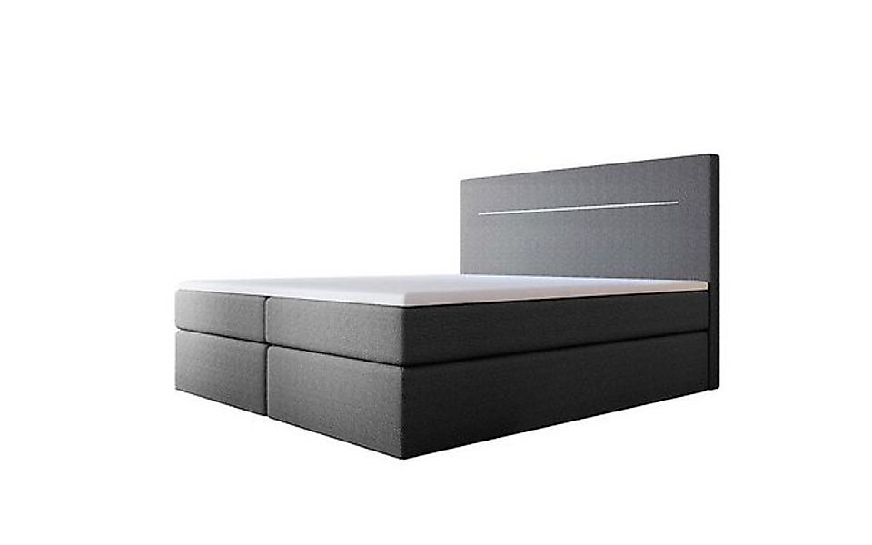 Luxusbetten24 Boxspringbett Sejour Bouclé, mit LED-Beleuchtung und Stauraum günstig online kaufen
