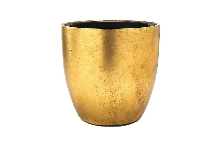 Flingora Pflanzkübel Faye, mit Einsatz - Fiberglas - Indoor - Gold - Ø 40 c günstig online kaufen