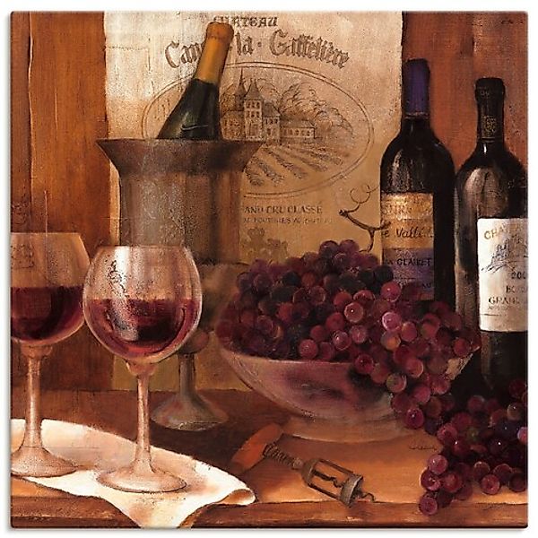 Artland Leinwandbild »Vintage Wein« Getränke 1 Stk. tlg. auf Keilrahmen ges günstig online kaufen
