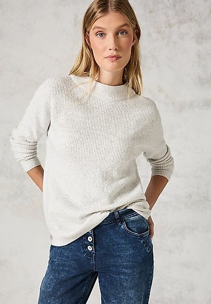 Cecil Strickpullover mit Stehkragen und Struktur-Muster günstig online kaufen