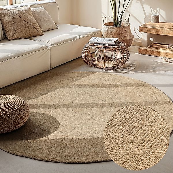 HANSE Home Teppich »Rangpur Juteteppich«, rund, 10 mm Höhe, Handgewebt, 100 günstig online kaufen