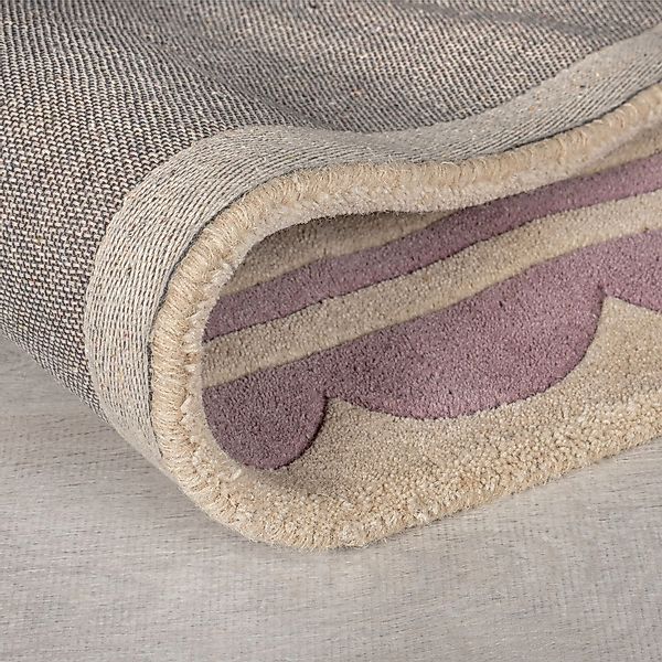 FLAIR RUGS Wollteppich "Lois mit Jakobsmuschelbordüre" rechteckig 7 mm Höhe günstig online kaufen