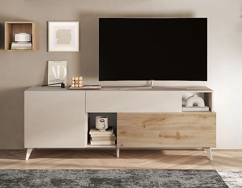 INOSIGN Lowboard "Monaco in Breite 181 cm, TV-Schrank mit Tür, Klappe und S günstig online kaufen
