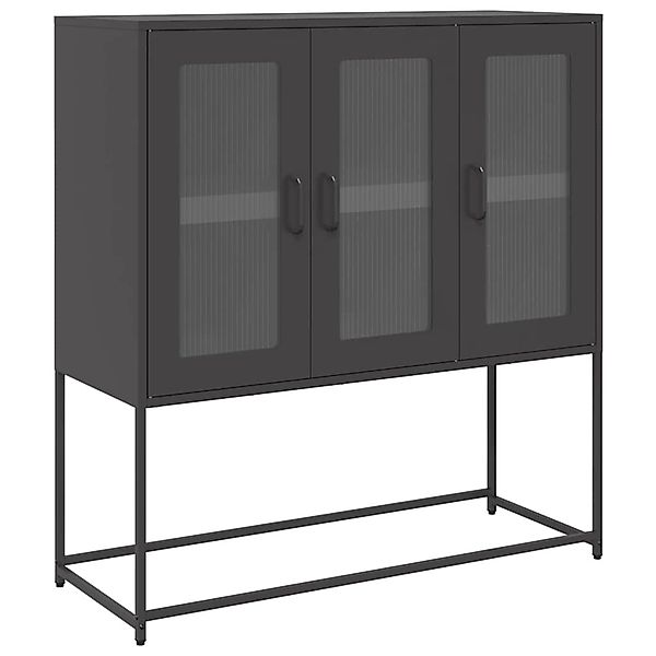 vidaXL Sideboard Schwarz 100,5x39x107 cm Kaltgewalzter Stahl 853404 günstig online kaufen