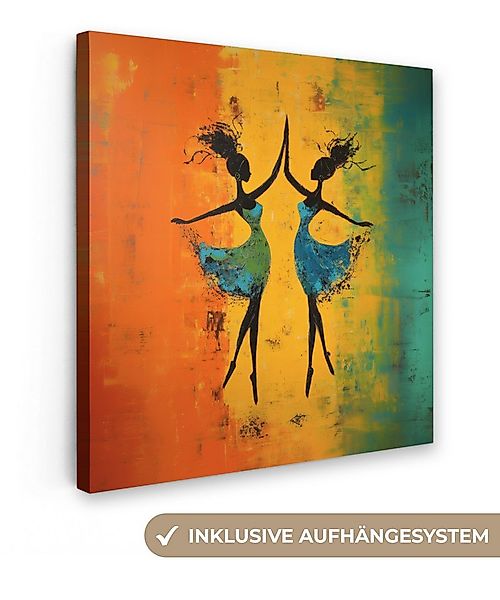 OneMillionCanvasses® Leinwandbild Tanzen - Frauen - Farbtextur, Fotodruck ( günstig online kaufen