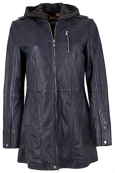 Jilani Lederjacke Cordelia Jilani - Damen Ledermantel Lammnappa dunkelblau günstig online kaufen