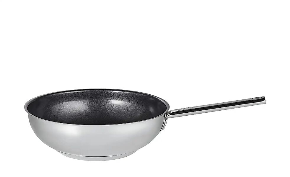 Meisterkoch Edelstahl- Wokpfanne 28 cm  LINUS ¦ silber ¦ Edelstahl ¦ Maße ( günstig online kaufen