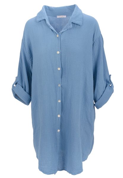 Seasons of April Hemdbluse Oversized Musselinbluse günstig online kaufen