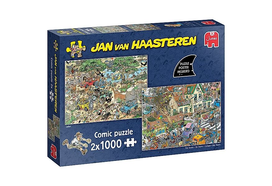 Jan van Haasteren Puzzle Jan van Haasteren, Safari & Der Sturm, 2x1000 Teil günstig online kaufen