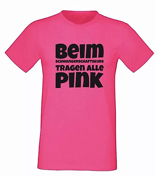G-graphics T-Shirt Beim Schwangerschaftskurs tragen alle pink Herren T-Shir günstig online kaufen