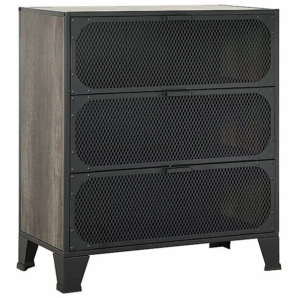 vidaXL Aufbewahrungsschrank Grau 72x36x82 cm Metall und MDF günstig online kaufen