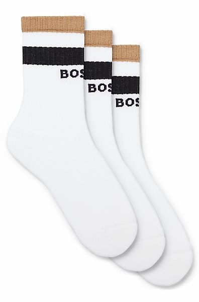 BOSS Kurzsocken "3P QS Rib Iconic CC", (3 Paar), mit Rippstruktur, Ferse un günstig online kaufen