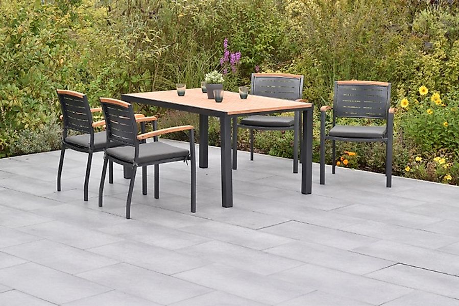 MERXX Garten-Essgruppe »»Tinos«« Set, Inkl. Auflagen, Armlehnen und Rückena günstig online kaufen