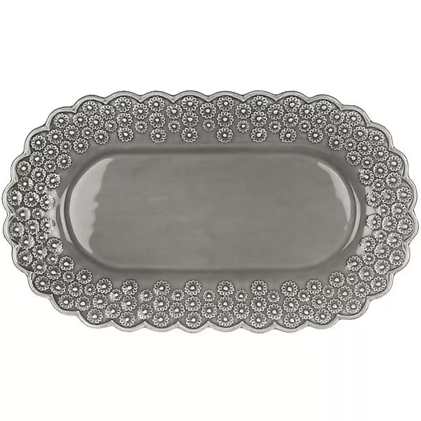 Ditsy ovaler Servierteller Soft grey (grau) günstig online kaufen