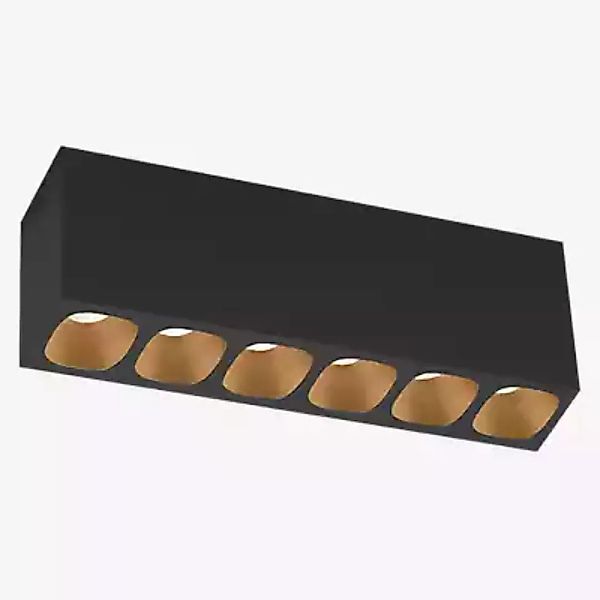 Wever & Ducré Pirro Petit Surface 6.0 Deckenleuchte LED, schwarz/champagner günstig online kaufen