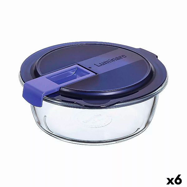 Lunchbox Hermetisch Luminarc Easy Box Blau Glas (920 Ml) (6 Stück) günstig online kaufen