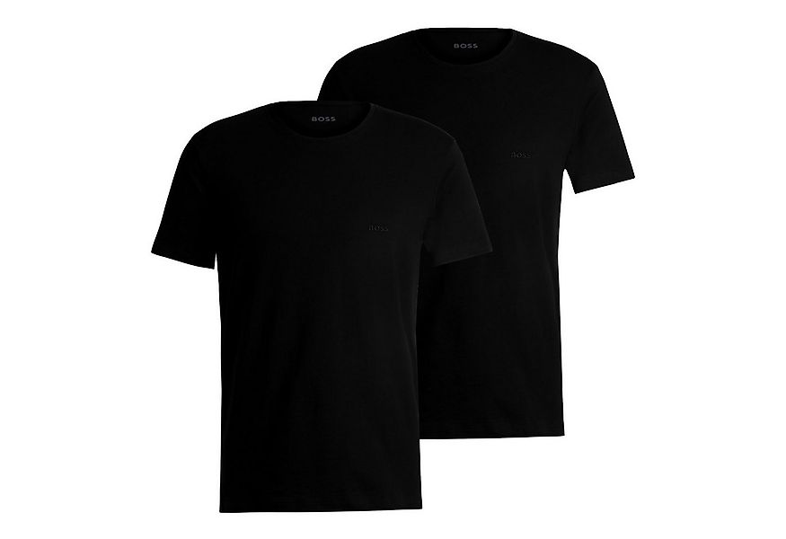 BOSS T-Shirt T-ShirtRN 2P ComfortS mit gesticktem Ton-in-Ton Logo günstig online kaufen