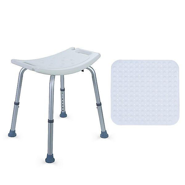CCLIFE Duschhocker für Senioren mit Rutschfeste Matte Saugnapf-Handlauf 120 günstig online kaufen