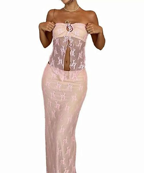 Orient Phoenix Top & Rock Damen-Spitze, sexy langes Kleid ärmellos Blumenko günstig online kaufen