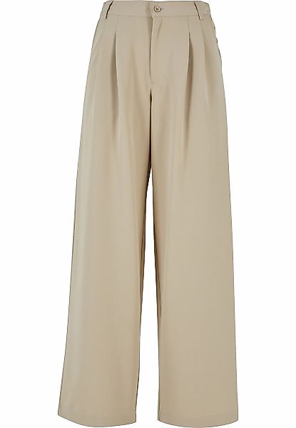 URBAN CLASSICS Stoffhose "Urban Classics Damen Ladies Ultra Wide Pleat-Fron günstig online kaufen