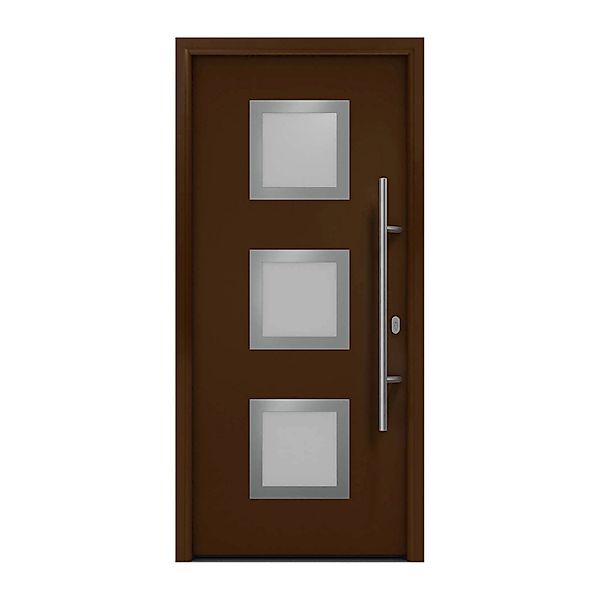 EcoStar Haustür Isopro IP 810S Terrabraun 110 cm x 210 cm DIN R günstig online kaufen