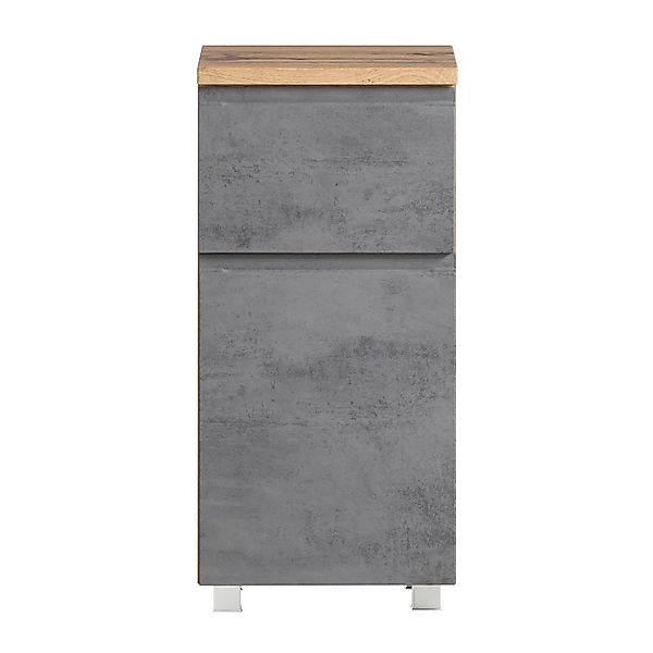 Held Möbel Unterschrank Ancona 40 cm Betongrau-Wotaneiche günstig online kaufen