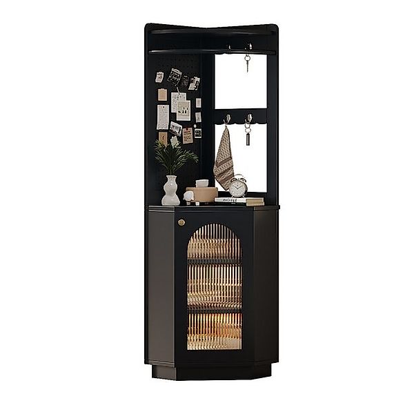 Odikalo Eckschrank Badschrank Seitenschrank Licht Badmöbel Staufach Haken E günstig online kaufen