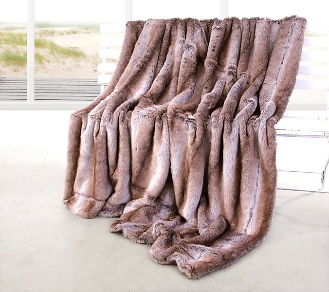 Wohndecke Felldecke (Kunstfell) "Schakal" gestreift, Wohnen und Accessoires günstig online kaufen