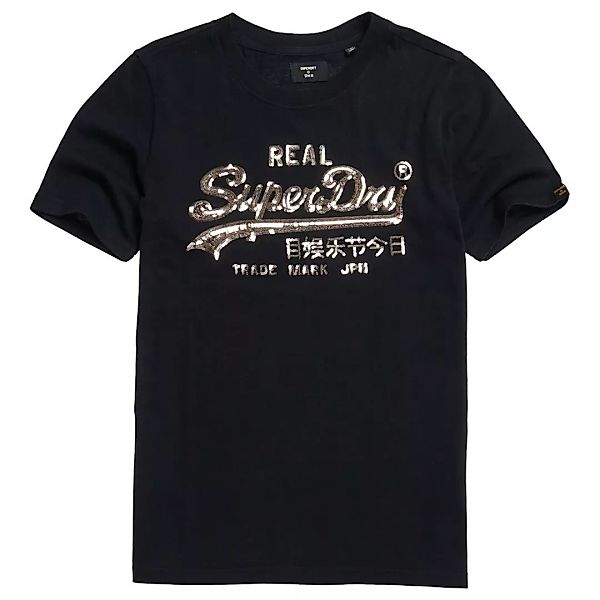 Superdry Vintage Logo Boho Sparkle Kurzarm T-shirt L Rich Deep Burgundy günstig online kaufen