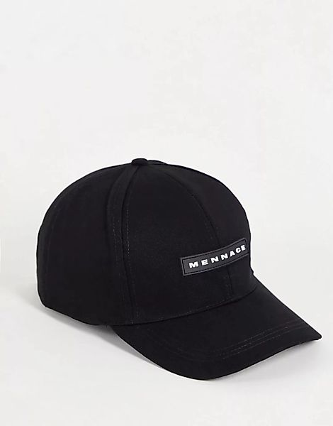 Mennace – Kappe in Schwarz mit Logo günstig online kaufen