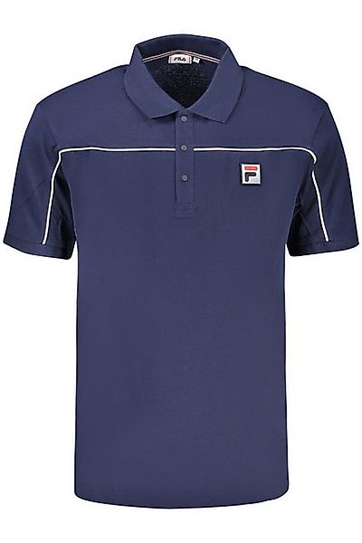 Fila Poloshirt Herren Kurzarm-Polo blau mit Kontrastdetails und günstig online kaufen