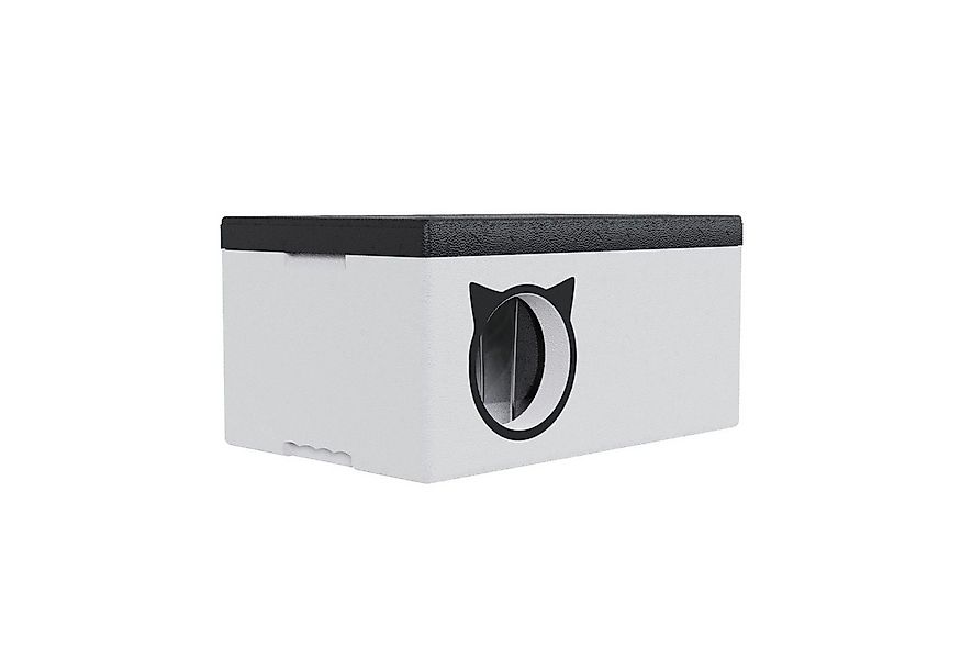 QLS Tierhaus Styropor Katzenhaus 58x38 cm, Wetterfest mit Vorhang Outdoor T günstig online kaufen