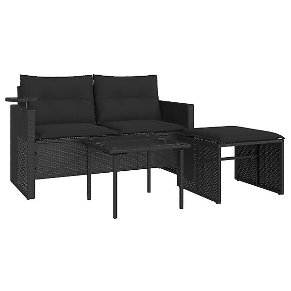 vidaXL Loungesofa 3-tlg. Garten-Sofagarnitur mit Kissen günstig online kaufen