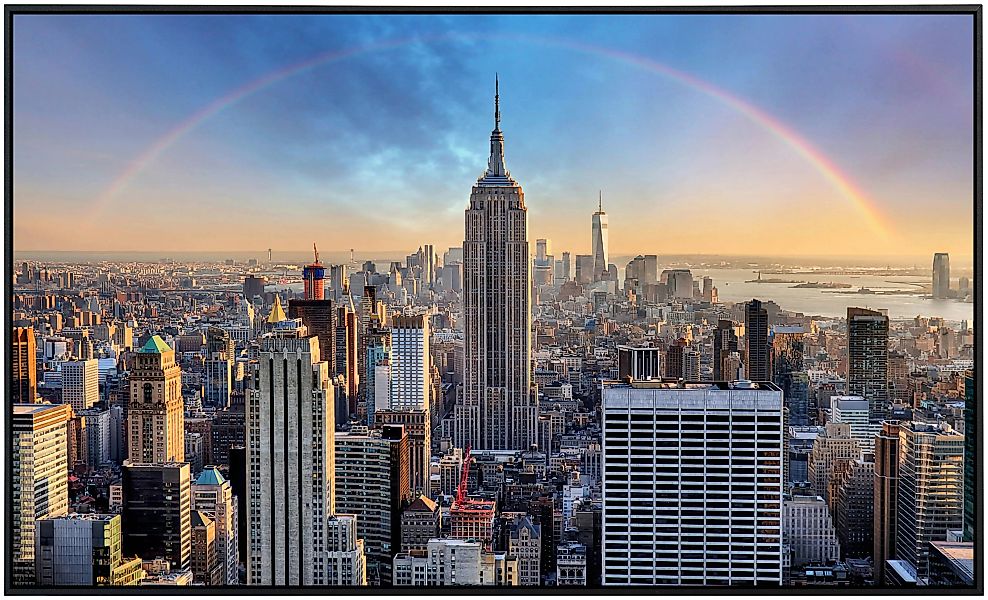 Papermoon Infrarotheizung »New York mit Regenbogen«, sehr angenehme Strahlu günstig online kaufen