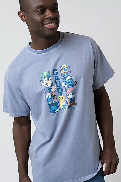 Bavarian Caps Trachtenshirt Shirt Herren - VOLKSFEST-GAUDI - blaugrau günstig online kaufen