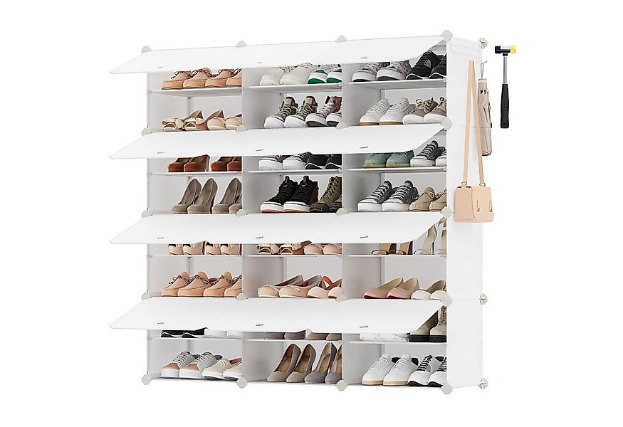 SONGMICS Schuhregal Schuhregal, Schuhschrank, 4/6/8/10/12/16 Fächern mit Tü günstig online kaufen