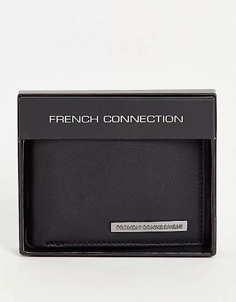 French Connection – Klassische, zweifach faltbare Brieftasche in Schwarz mi günstig online kaufen