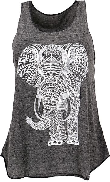 Guru-Shop T-Shirt Tanktop mit Elefant Retrodruck, günstig online kaufen