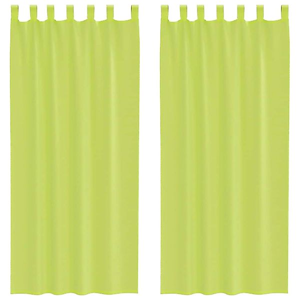 vidaXL Voile Vorhänge mit Lasche 2 Stk Apfelgrün 4102254 günstig online kaufen