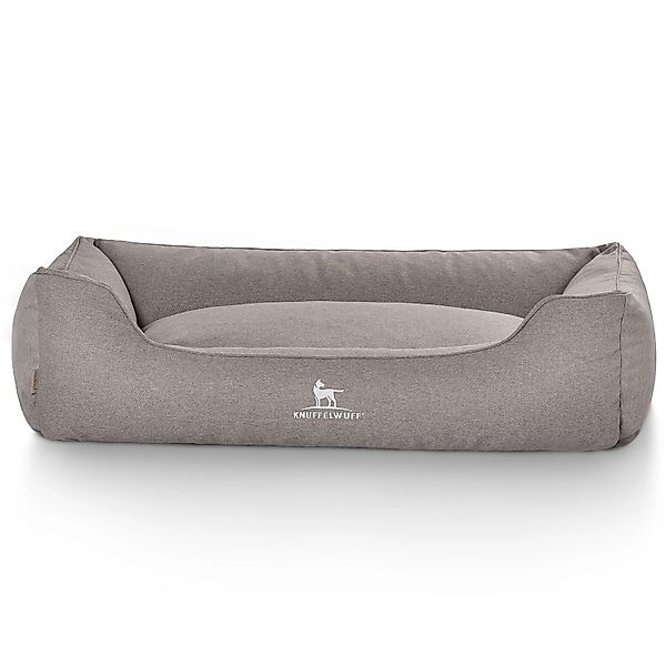 Knuffelwuff Hundebett Crispino Velours XL 105 x 75cm Grau günstig online kaufen