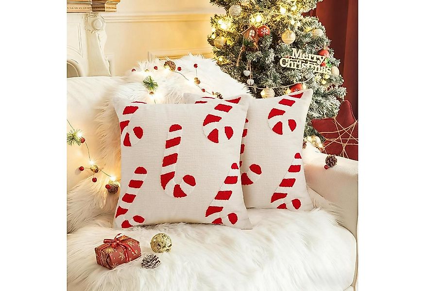 FOUORTUNATE-BEE Kissenhülle 2 Stück Weihnachtskissenbezug 45x45 cm Weihnach günstig online kaufen