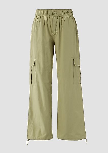 QS Stoffhose Wide-Leg-Hose mit Cargo-Taschen und günstig online kaufen