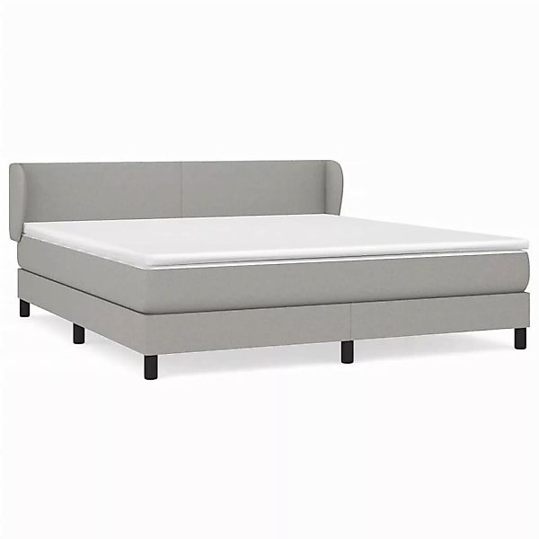 vidaXL Boxspringbett mit Matratze Hellgrau 180x200 cm Stoff1399697 günstig online kaufen