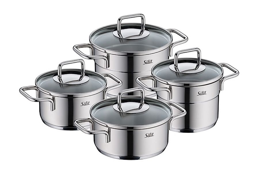 Silit Topf-Set »Extra Cook Mini, Kochgeschirr-Set Induktion mit Glasdeckeln günstig online kaufen