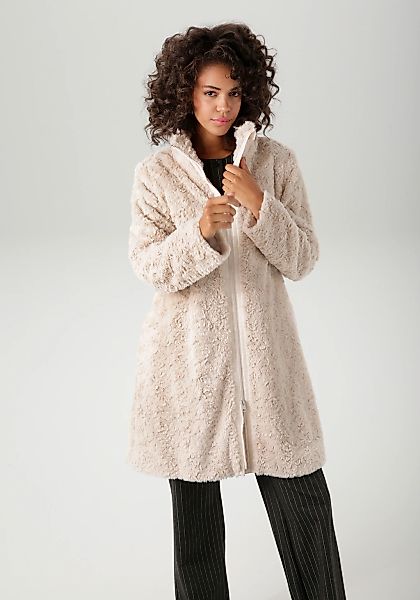 Aniston CASUAL Kurzmantel, aus superweichem, flauschigen Fellimitat - NEUE günstig online kaufen