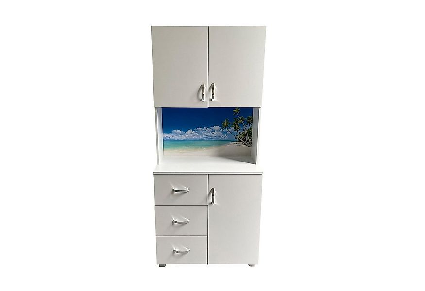 HTI-Living Hochschrank Badschrank Blanca Wellness Motiv Palmen (Stück, 1-St günstig online kaufen