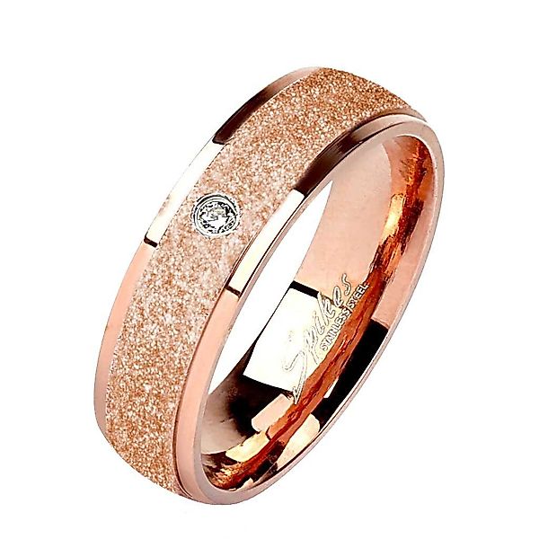 viva-adorno Fingerring Damen Edelstahl Ring Roségold günstig online kaufen