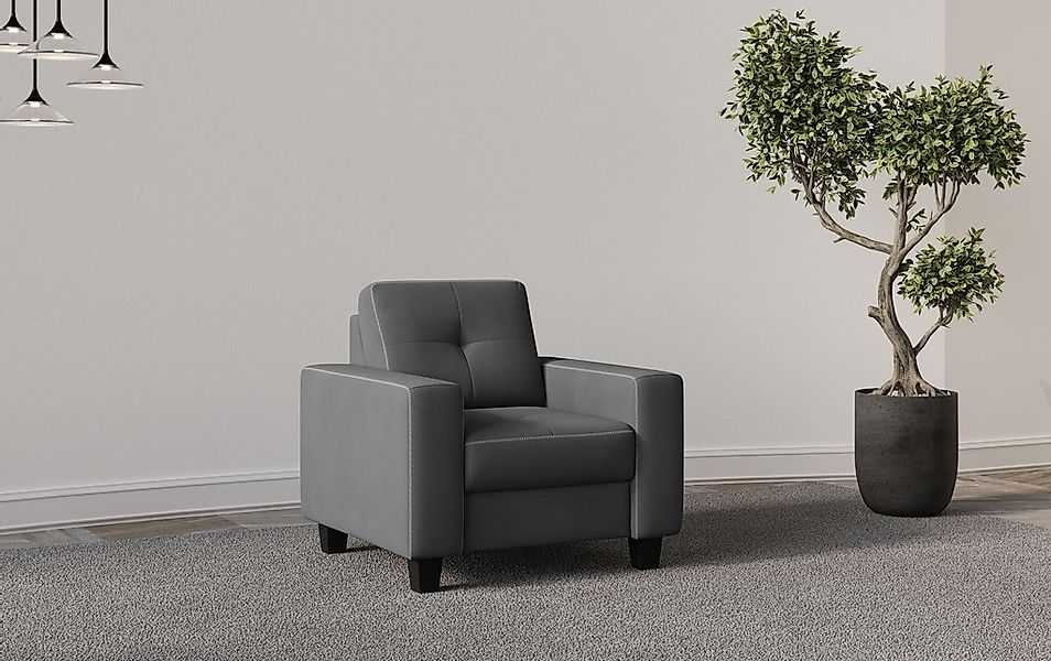 Home affaire Sessel "Varese" Kreuznaht in beige günstig online kaufen